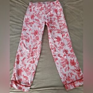 Victoria's Secret Sleep Pants Size S. Pink/white with Wildlife Print